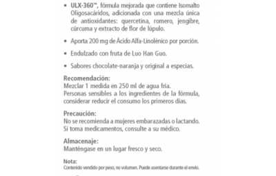 ULX-360  ULTRAINFLAMAX 360  sabor chocolate-naranja y especias